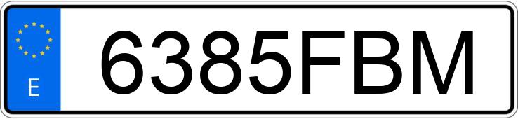 Numer rejestracyjny 6385FBM posiada CHRYSLER 300 C