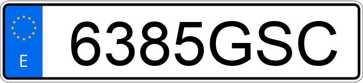 Numer rejestracyjny 6385GSC posiada VOLKSWAGEN PASSAT