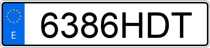 Numer rejestracyjny 6386HDT posiada SEAT LEON