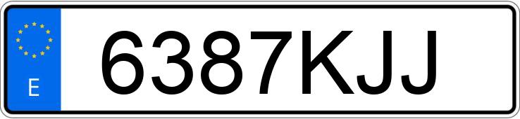 Numer rejestracyjny 6387KJJ posiada SKODA OCTAVIA