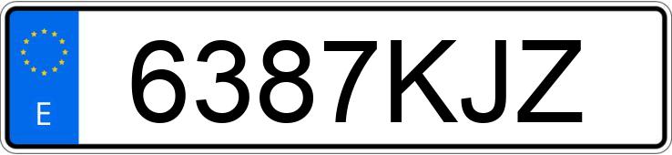 Numer rejestracyjny 6387KJZ posiada TOYOTA YARIS