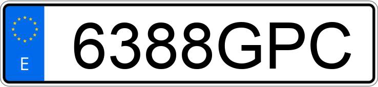 Numer rejestracyjny 6388GPC posiada AUDI A3