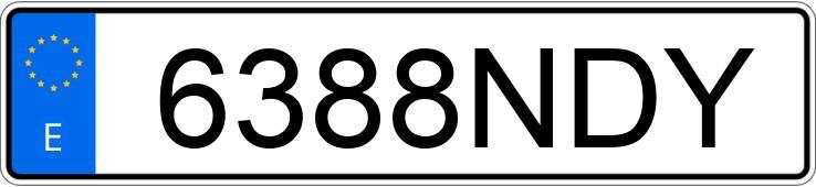 Numer rejestracyjny 6388NDY posiada AUDI A6