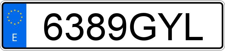 Numer rejestracyjny 6389GYL posiada OPEL ZAFIRA