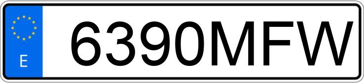 Numer rejestracyjny 6390MFW posiada PEUGEOT EXPERT Numer rejestracyjny 6390MFW posiada PEUGEOT EXPERT