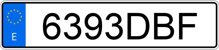 Numer rejestracyjny 6393DBF posiada FORD TRANSIT 260 FGN C 75