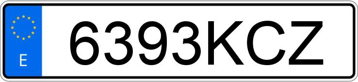 Numer rejestracyjny 6393KCZ posiada PEUGEOT PARTNER