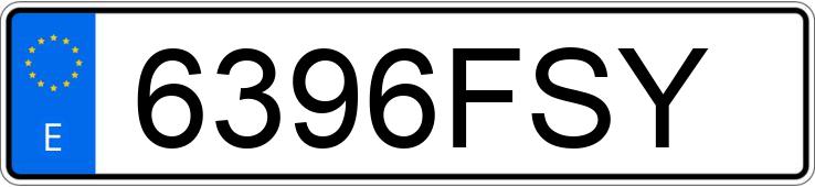 Numer rejestracyjny 6396FSY posiada PEUGEOT 207