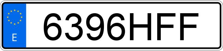 Numer rejestracyjny 6396HFF posiada JAGUAR XF