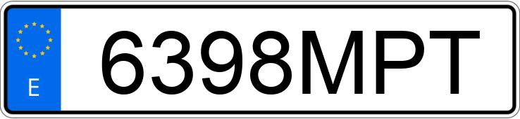 Numer rejestracyjny 6398MPT posiada VOLVO XC60