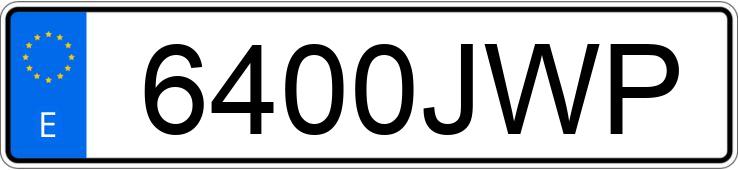 Numer rejestracyjny 6400JWP posiada SEAT IBIZA