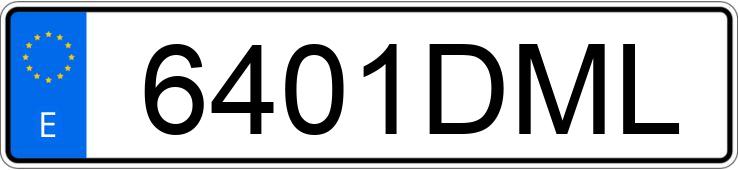 Registreringsnummeret 6401DML har AUDI A3