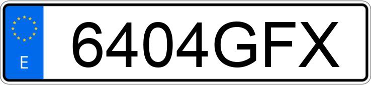 Numer rejestracyjny 6404GFX posiada MITSUBISHI MONTERO