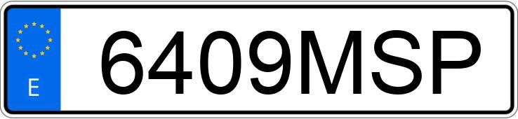 O número de registro 6409MSP tem MG ZS