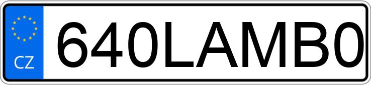 Numer rejestracyjny 640LAMB0 posiada LAMBORGHINI LAMBORGHINI HURACAN