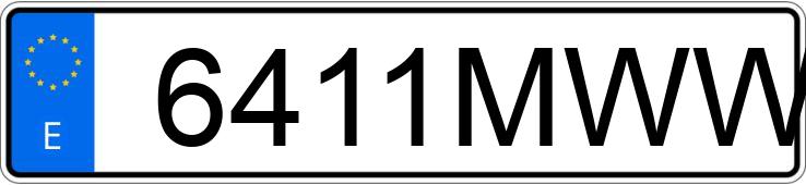 Numer rejestracyjny 6411MWW posiada VOLKSWAGEN PASSAT