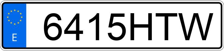 Numer rejestracyjny 6415HTW posiada SKODA FABIA