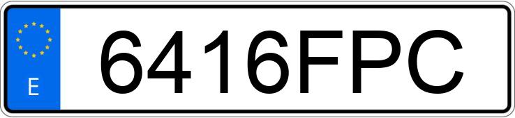 Numer rejestracyjny 6416FPC posiada BMW X3