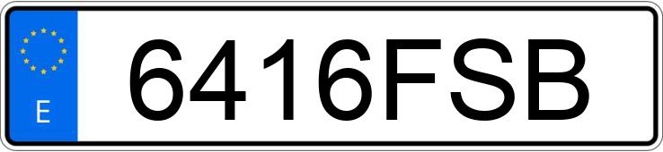 Numer rejestracyjny 6416FSB posiada PEUGEOT 307