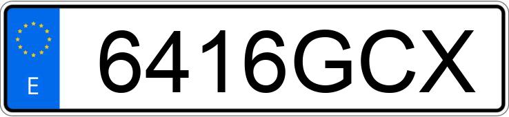 Numer rejestracyjny 6416GCX posiada VOLKSWAGEN GOLF PLUS