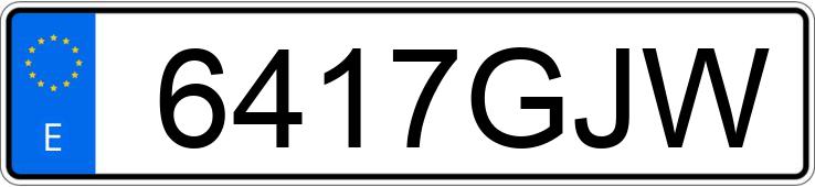 Numer rejestracyjny 6417GJW posiada SEAT IBIZA Numer rejestracyjny 6417GJW posiada SEAT IBIZA