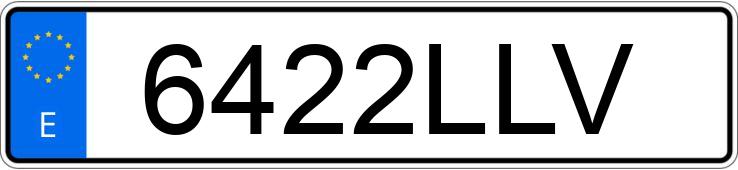 Numer rejestracyjny 6422LLV posiada AUDI A3 SPORTBACK