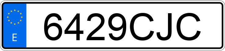 Il numero di registrazione 6429CJC ha VOLKSWAGEN GOLF