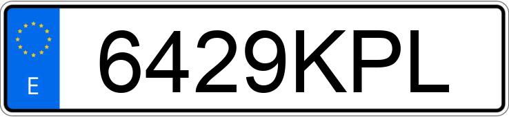 Numer rejestracyjny 6429KPL posiada PEUGEOT TRAVELLER