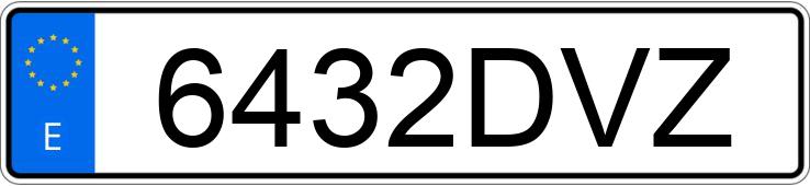 Numer rejestracyjny 6432DVZ posiada PEUGEOT 206