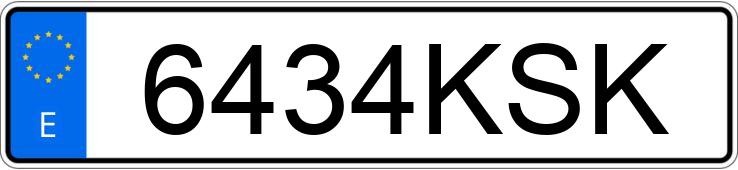 Numer rejestracyjny 6434KSK posiada CITROEN JUMPY