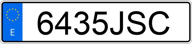 Numer rejestracyjny 6435JSC posiada MERCEDES C (205)