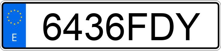 Die Registrierungsnummer 6436FDY hat OPEL ASTRA