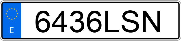 Numer rejestracyjny 6436LSN posiada TOYOTA COROLLA