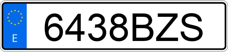 Numer rejestracyjny 6438BZS posiada BMW SERIE 3