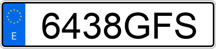 Numer rejestracyjny 6438GFS posiada SKODA OCTAVIA