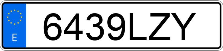 Numer rejestracyjny 6439LZY posiada CITROEN JUMPY