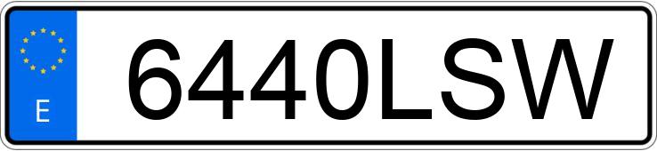 Numer rejestracyjny 6440LSW posiada VOLKSWAGEN GOLF
