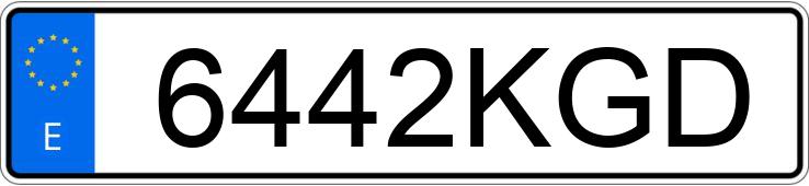 The registration number 6442KGD has SEAT LEON The registration number 6442KGD has SEAT LEON