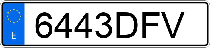 Numer rejestracyjny 6443DFV posiada BMW SERIE 3