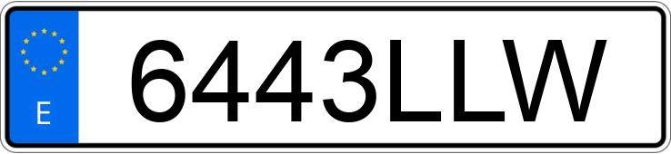 Numer rejestracyjny 6443LLW posiada AUDI A5 SPORTBACK
