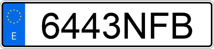Il numero di registrazione 6443NFB ha PORSCHE CAYENNE