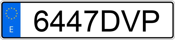 Numer rejestracyjny 6447DVP posiada MAZDA MAZDA6