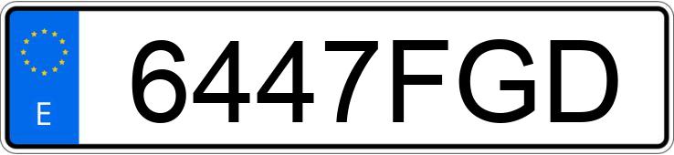 Numer rejestracyjny 6447FGD posiada PEUGEOT 207