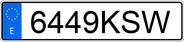 Numer rejestracyjny 6449KSW posiada KIA RIO