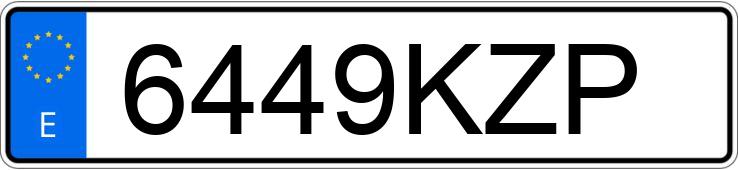 Numer rejestracyjny 6449KZP posiada FORD MUSTANG