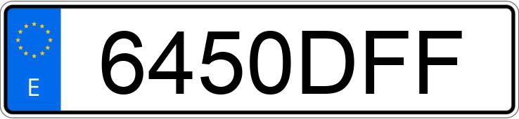 Numer rejestracyjny 6450DFF posiada VOLKSWAGEN GOLF