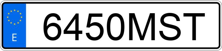 Numer rejestracyjny 6450MST posiada VOLKSWAGEN GOLF