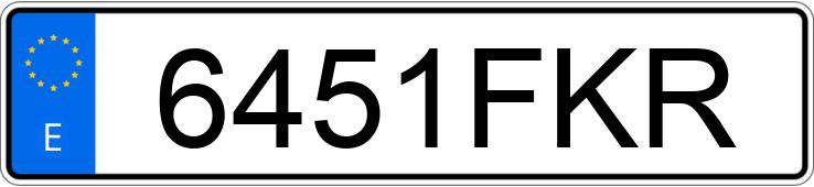 Numer rejestracyjny 6451FKR posiada YAMAHA FZ6