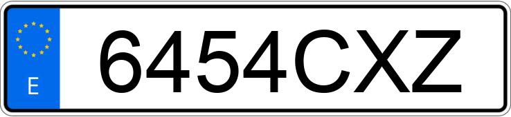 Numer rejestracyjny 6454CXZ posiada VOLKSWAGEN GOLF