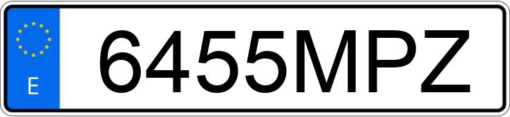 Numer rejestracyjny 6455MPZ posiada HONDA CB 650